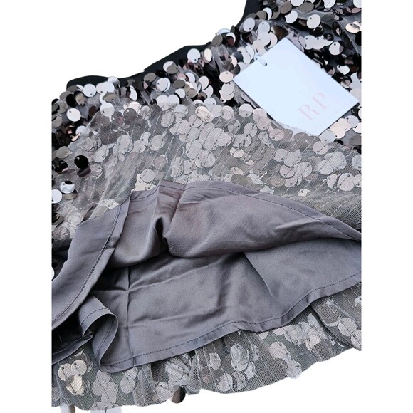 Rachel Parcell Girls 7 Sequin Mini Skirt Sparkly Silver Holiday Elastic Waist - Picture 7 of 16